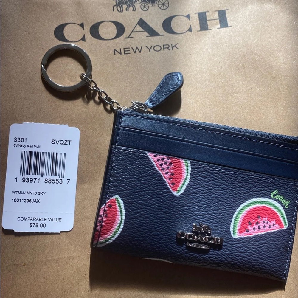 Coach Watermelon Keychain Wallet